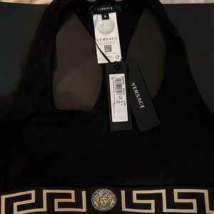 Versace Greca Border sports bra top